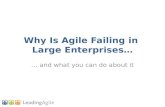 Why Agile Is Failing in Large Enterprises, And What You Can Do About It