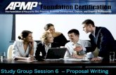 APMP Foundation Certification Study Group Session 6 - Proposal Writing