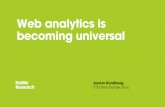 Web analytics is becoming universal