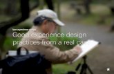 Lean experience design - good practices from a real case