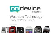 Report: Wearable Technology - Ready for Prime Time?