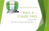 How To Improve Your Credit Score - Part 4 - Credit FAQ