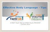 Effective body language tips - ICTACT Youth Contests 2014