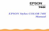 EPSON Stylus COLOR 740i Manual