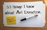 '33 things I know about Art Direction'