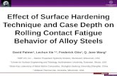 Effect of Surface Hardening Technique and Case Depth on Rolling Contact Fatigue Behavior of Alloy Steels