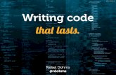 Writing code that lasts - JAB14