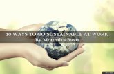 10 Ways to go Sustainable at Work