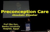 Preconception care: Aboubakr Elnashar