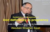 Iron deficiency anaemia in pregnancy