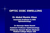 Optic disc swelling