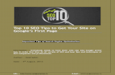 Seo top 10 tips