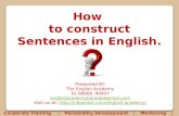 How to construct sentences in English
