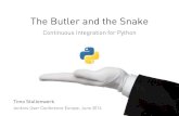 The Butler and the Snake - Continuous Integration for Python