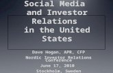 Nordic Investor Relations Conference: IR and Social Media