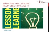 Lessons learnt from the 2014 General Elections of India