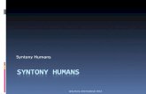Syntony humans