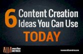 Feeling Uninspired? Here Are 6 Content Creation Ideas You Can Use Today.