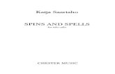 Saariaho, Kaija - Spins & Spells for Solo Cello (Sheet Music)