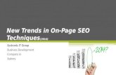 New Trends in on Page SEO Techniques(2014)