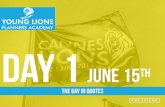 Cannes Lions Young Account Planners Academy - The Day in Quotes - Day 1 (June 15th 2014) #CannesLions