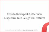 Intro to @viewport & other new Responsive Web Design CSS features