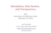 Retractions, Peer Review, and Transparency