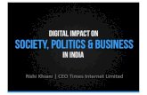 Digital Impact on Society, Politics & Business in India