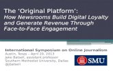 #ISOJ presentation: The 'Original Platform': How Newsrooms Build Digital Loyalty and Generate Revenue Through Face-to-Face Engagement