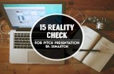 15 reality check for pitch presentation