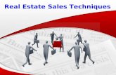 Real estate sales techniques