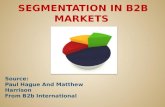 Segmentation in b2b Markets