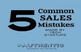 5 sales mistakes tech startups make  by Authentic