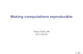 Making Computations Reproducible