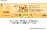 10th KCM inter college music competition