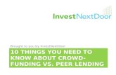 10 things to know about crowd funding vs. peer-funding : by InvestNextDoor