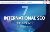7 International SEO Dos & Dont's by @aleyda at #ionSearch