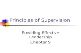 Principles of Supervision Chapters 09 - 10 2007