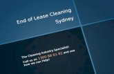 End of leas cleaning Sydney by tricity cleaning