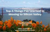Top-5 Things I've Learned in Silicon Valley by Jonathan Chizick