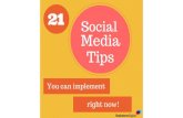 21 really practical social media tips you can implement right now