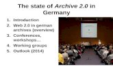 The state of "Archive 2.0" in Germany