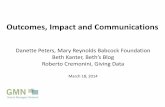 Outcomes, Impact, and Communications