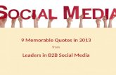 9 of the Year's Most Memorable Quotes in B2B Social Media