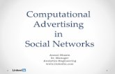 Computational advertising in Social Networks