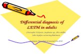 Differential diagnosis of LETM in adults