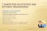 7 habits for an effective and efficient organization