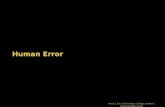 Human Error Lecture