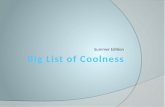 Big List of Coolness Summer 2011