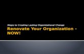 Renovate Your Organization   Now!